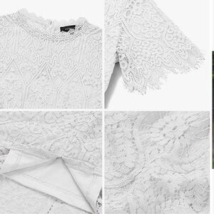 Elegant White Lace Top
